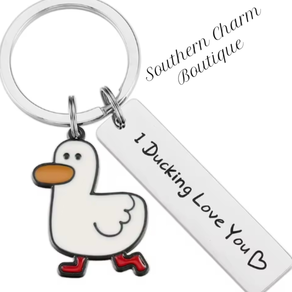Duck Keychain with Love Message